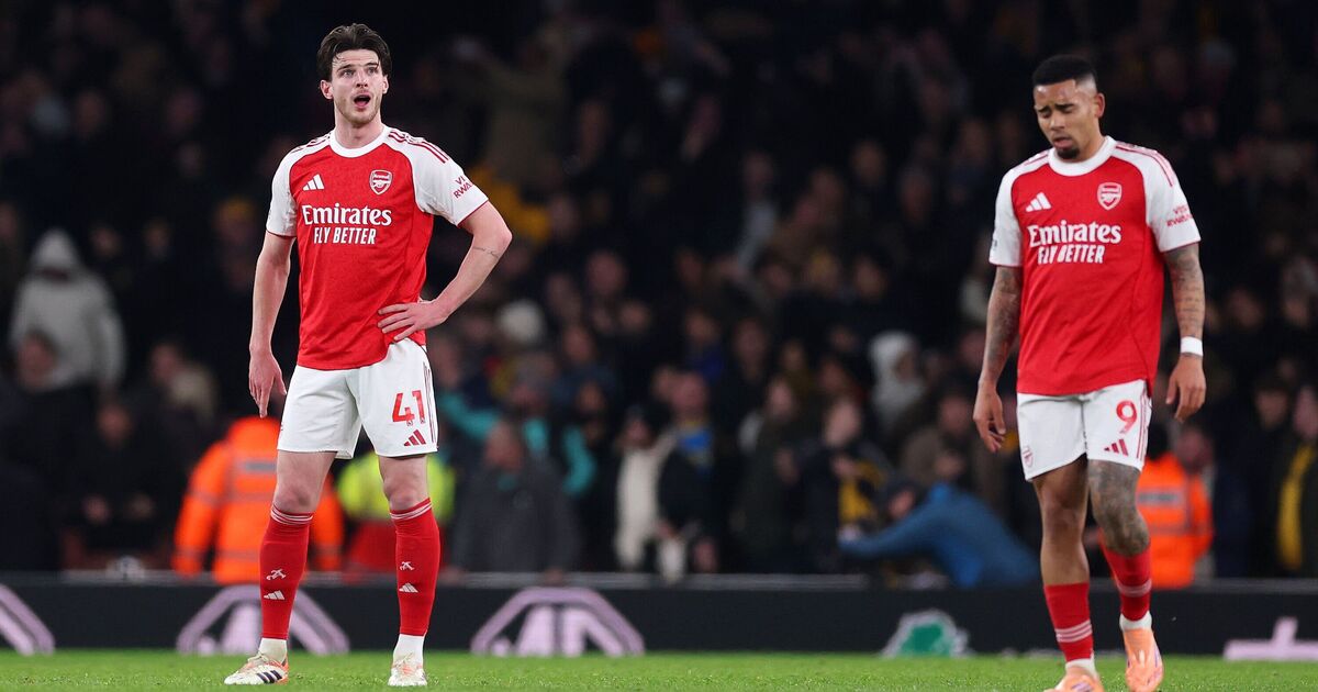 Arsenal dressing room 'hold tense talks' after Declan Rice stormed down tunnel