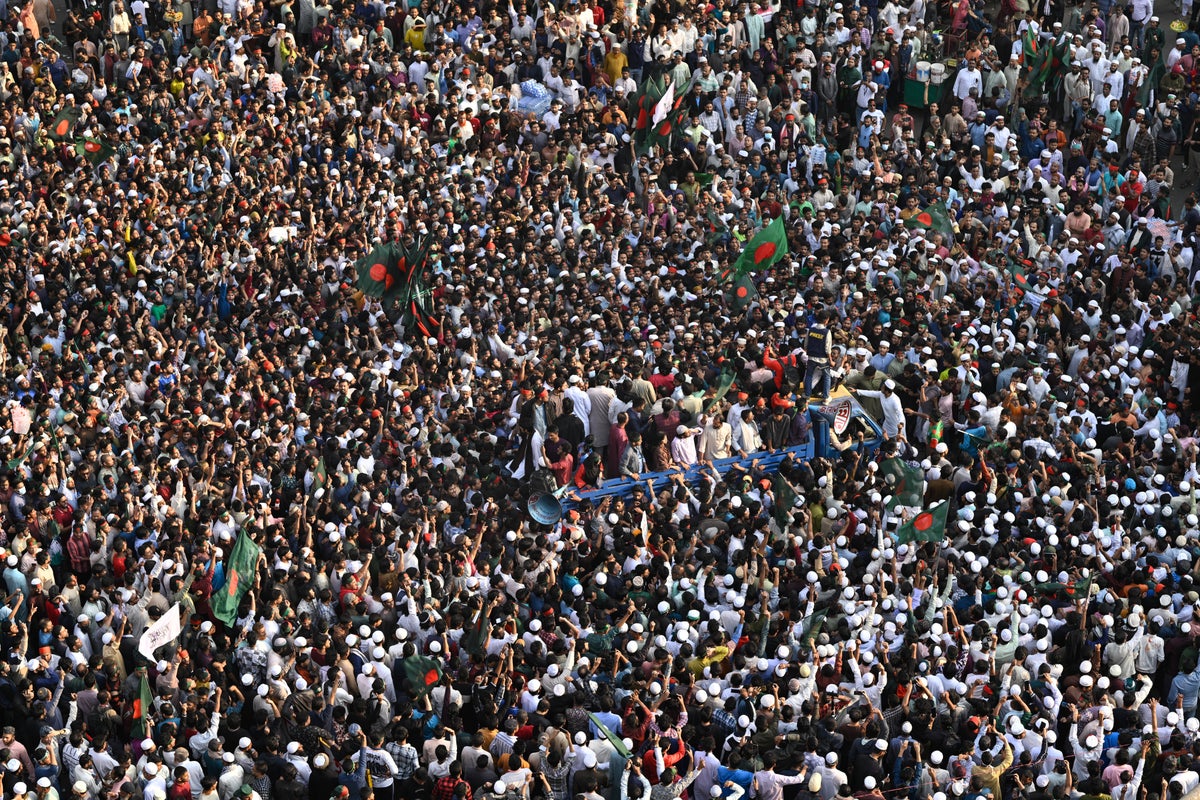 A funeral for slain Bangladeshi activist draws hundreds of thousands