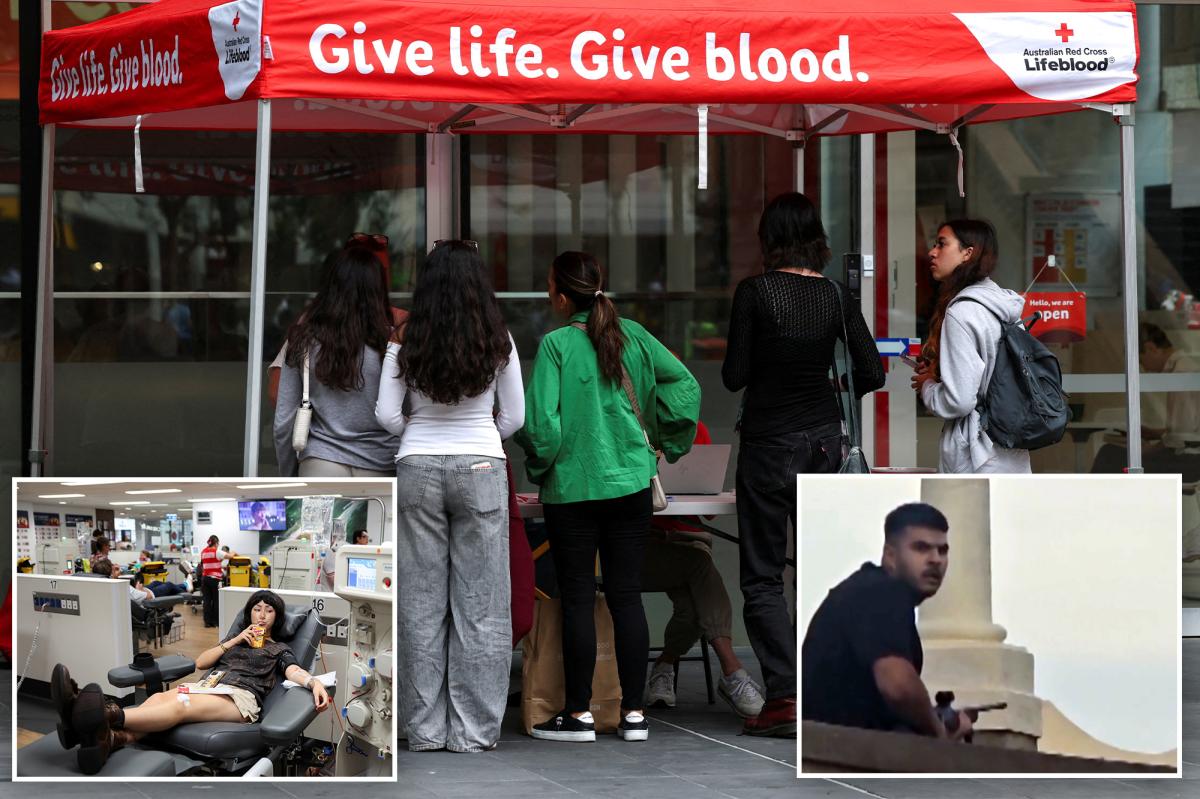 Blood banks overwhelmed with donations following Bondi shooting in...