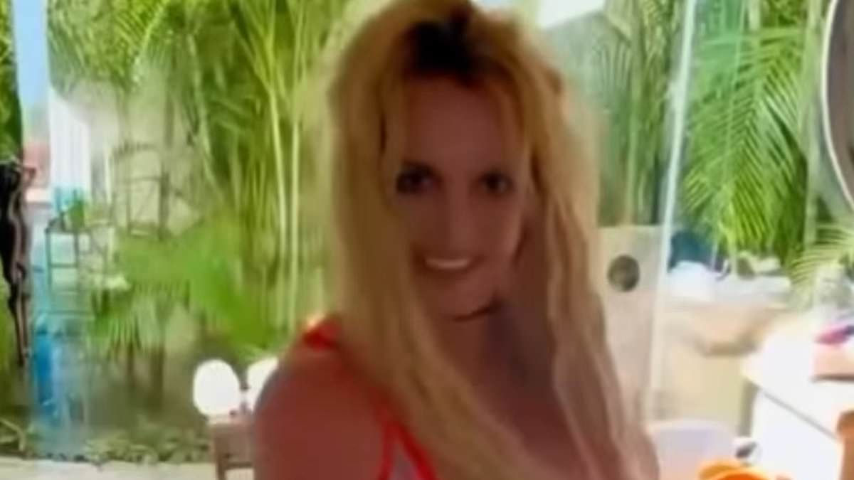Britney Spears has a nip slip in latest bikini-clad dance video