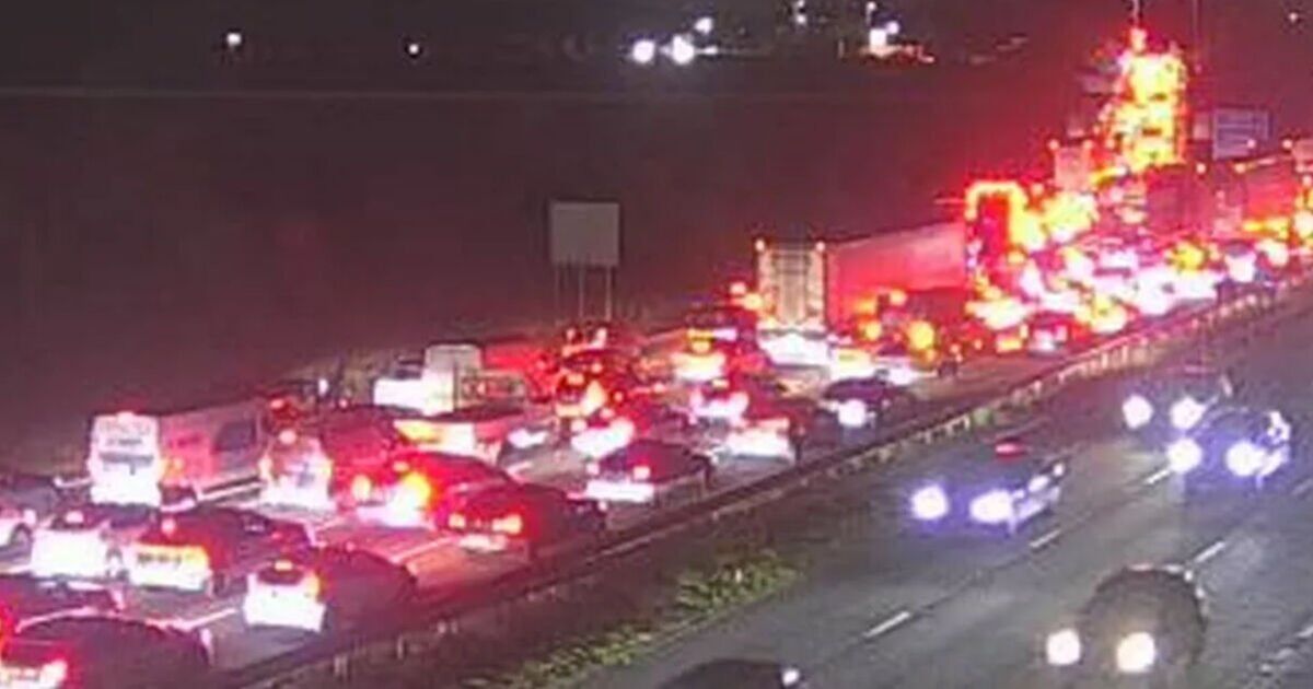 Chaos on major motorway as huge crash brings road to standstill