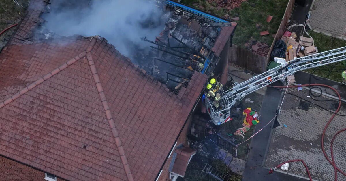 Horror as little girl dies in house fire as huge blaze destroys home