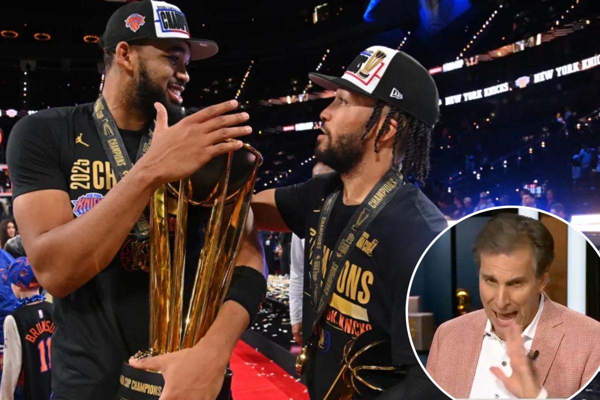 Chris 'Mad Dog' Russo loses it on ESPN over Knicks' NBA Cup banner...