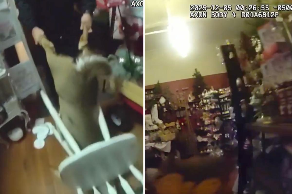 Chaotic video shows cops frantically rescuing deer that went buck...