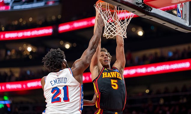 Dyson Daniels and Onyeka Okongwu lead the Hawks past the 76ers,...