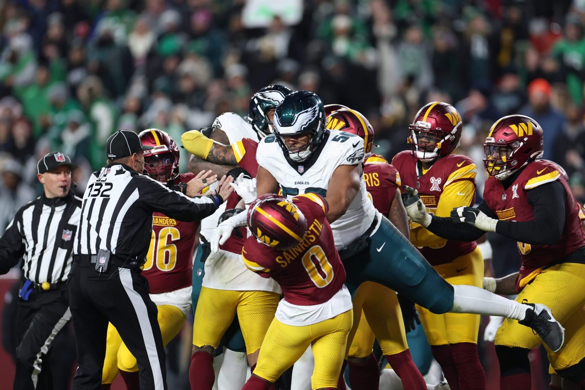 Eagles-Commanders brawl in fourth quarter results in three ejections