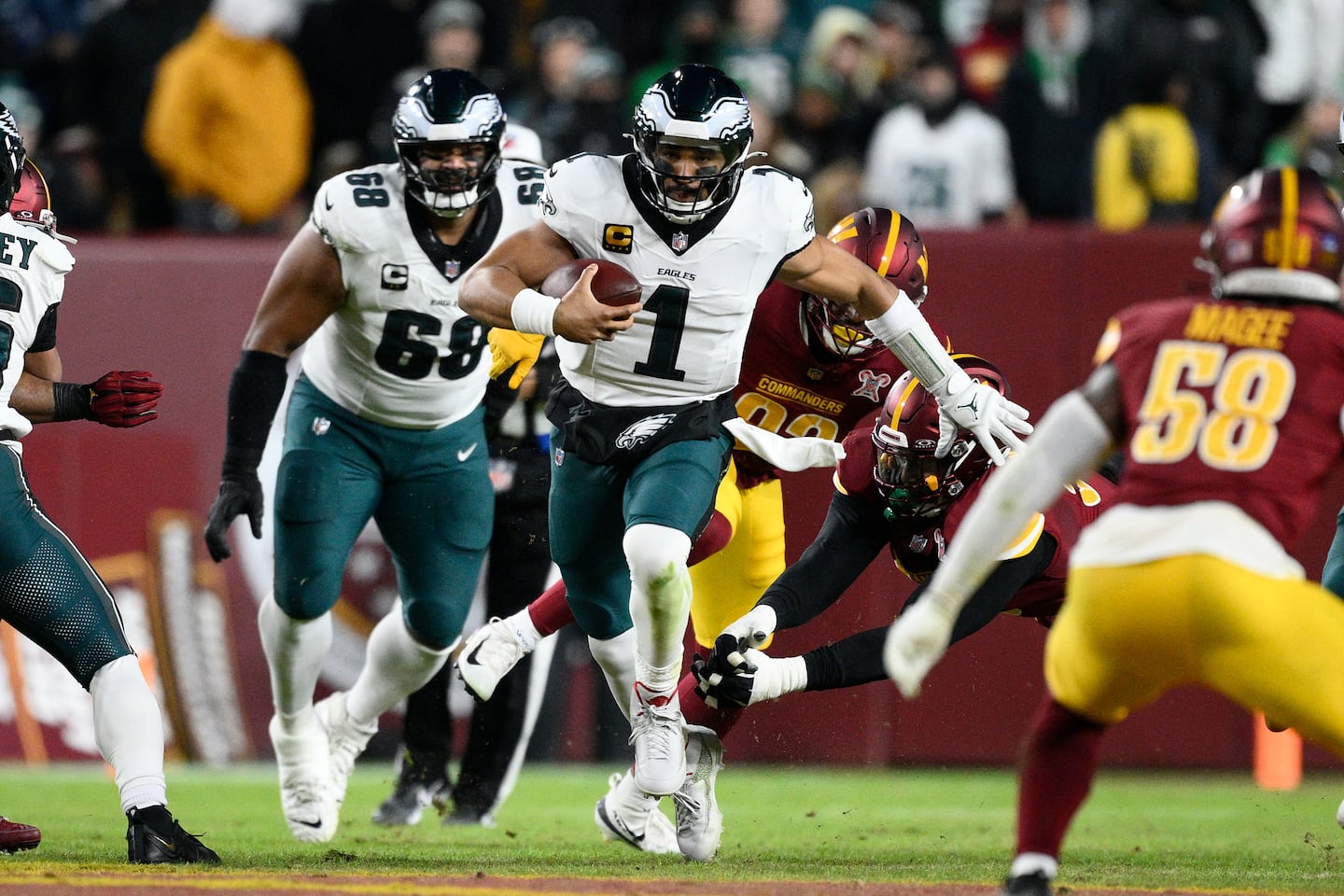 Jalen Hurts and the Eagles win second straight NFC East title by beating the Commanders - The Boston Globe