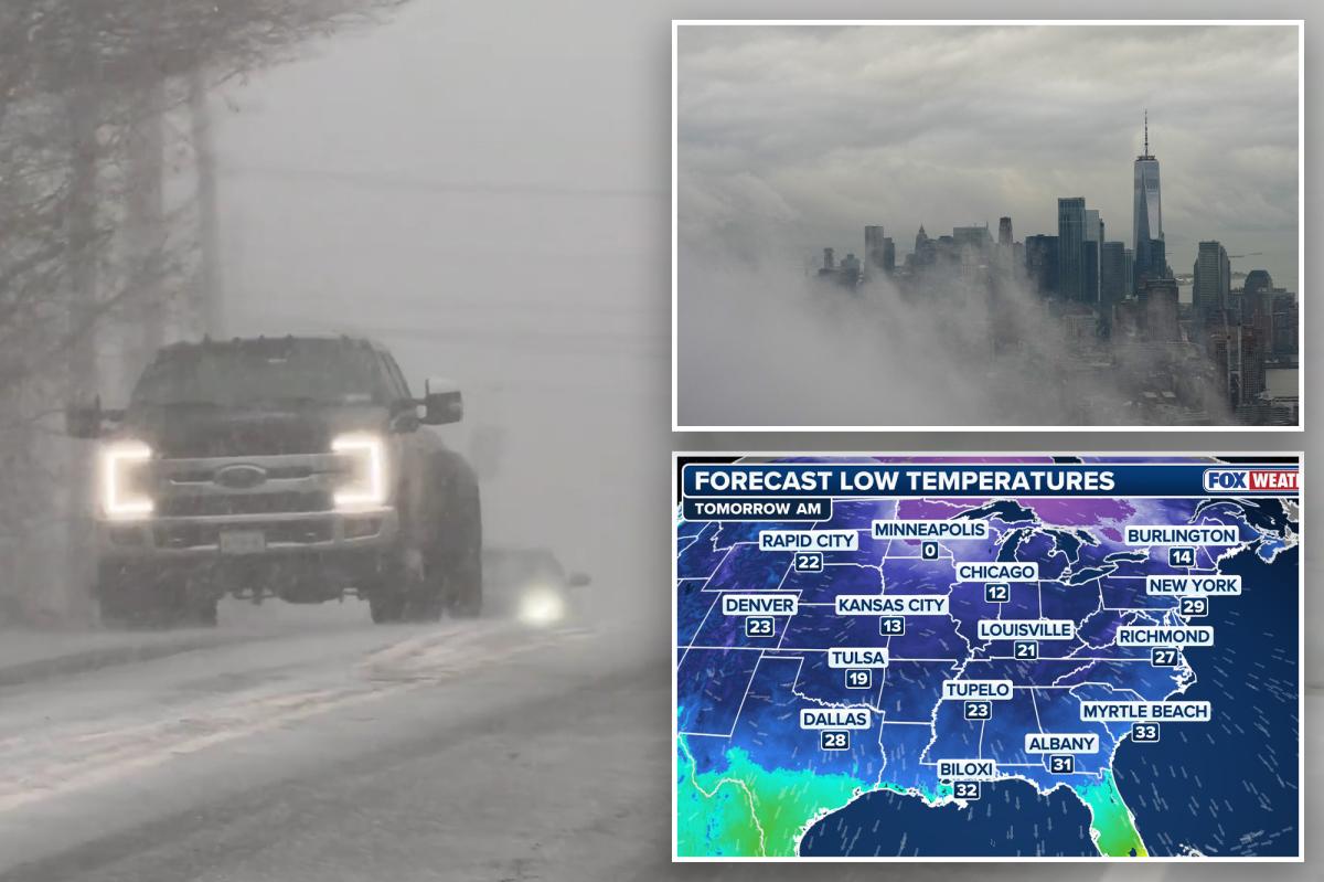 Eastern US braces for arctic temperatures after record-setting heat