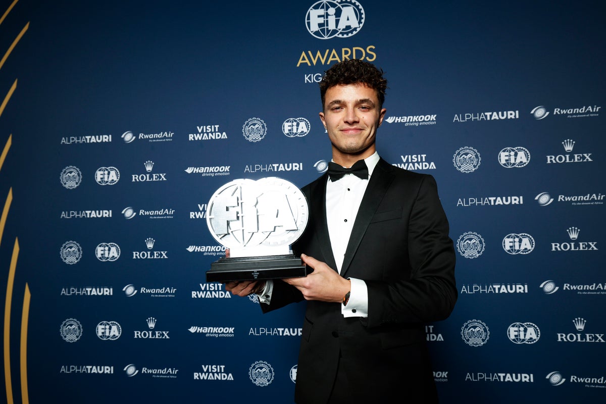 When is F1 drivers' world championship trophy presented?