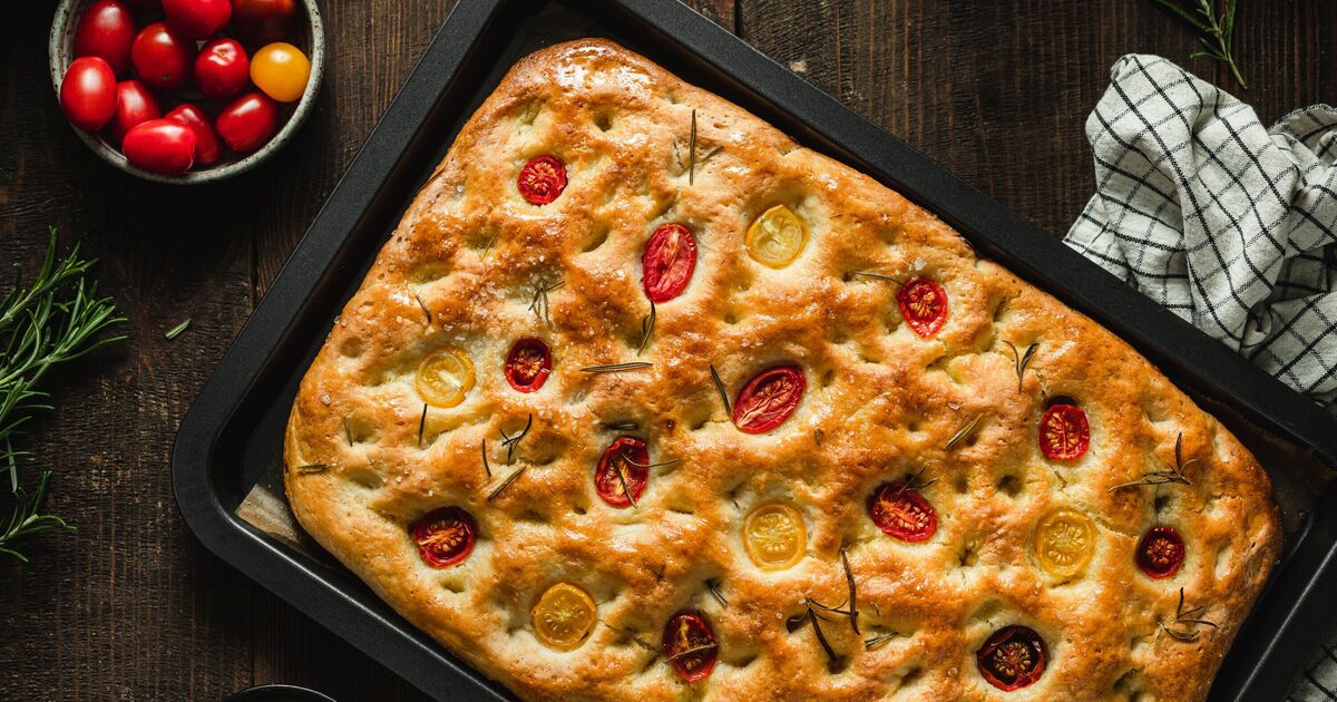 Focaccia will taste so much better by using Christmas leftovers
