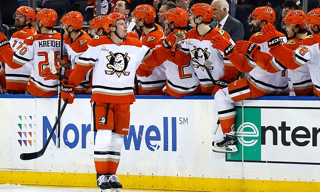 Gauthier scores twice as the Ducks beat the Rangers 4-1 to snap...