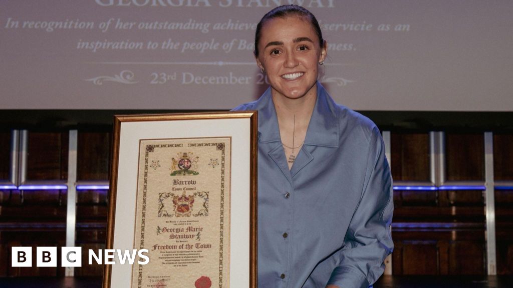 Barrow Lioness Georgia Stanway awarded Freedom of the Town