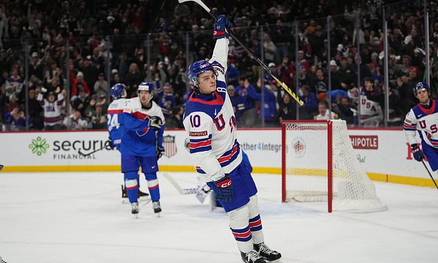 BC's James Hagens scores twice, US beats Slovakia 6-5 in world...