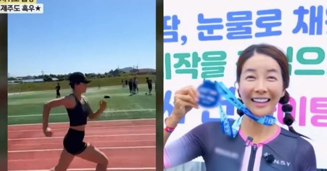 Jin Seo-yeon Completes Triathlon, Runs 10km Daily for Fitness