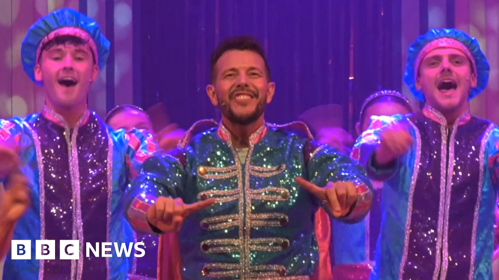 Lee from Steps performing in Sleeping Beauty pantomime in Chatham