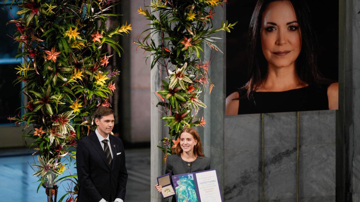Machado's daughter accepts Nobel Peace Prize in Venezuelan opposition leader's absence