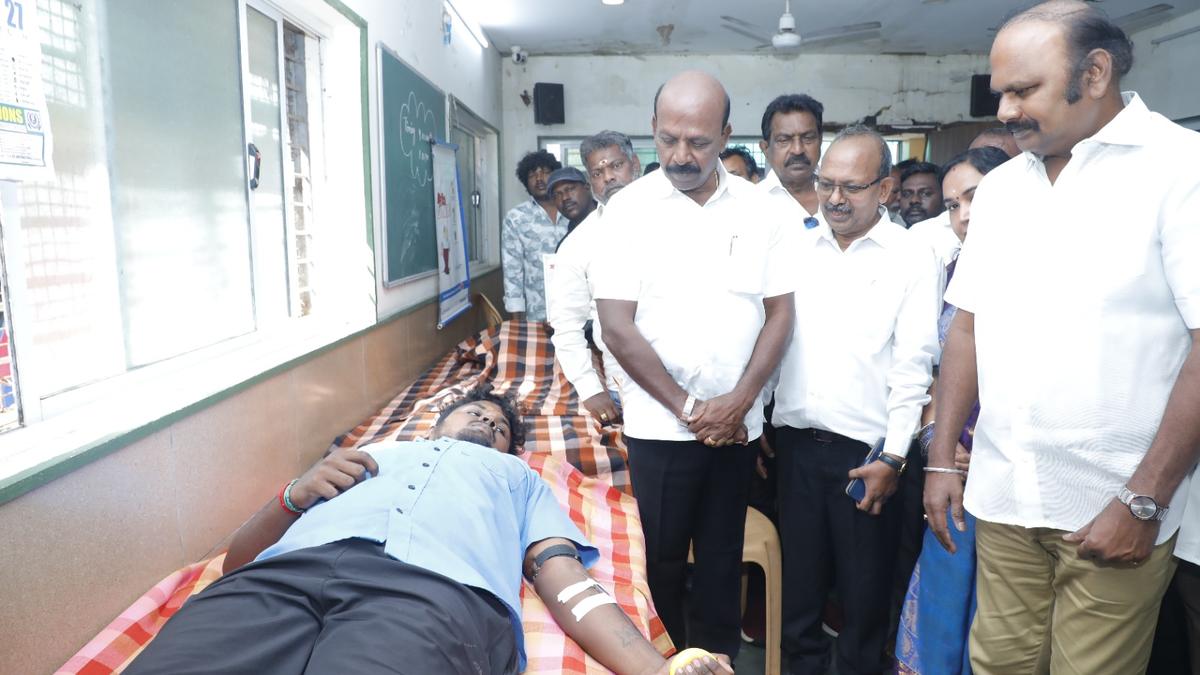 Metrowater labourers' union holds blood donation camp