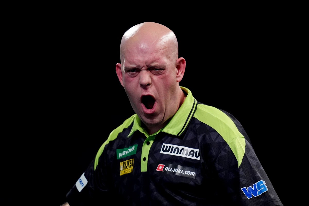 Michael van Gerwen survives scare to reach World Championship second round