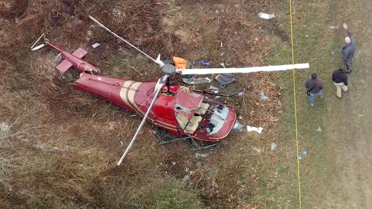 Midair helicopter crash in New Jersey leaves one dead and another critically injured