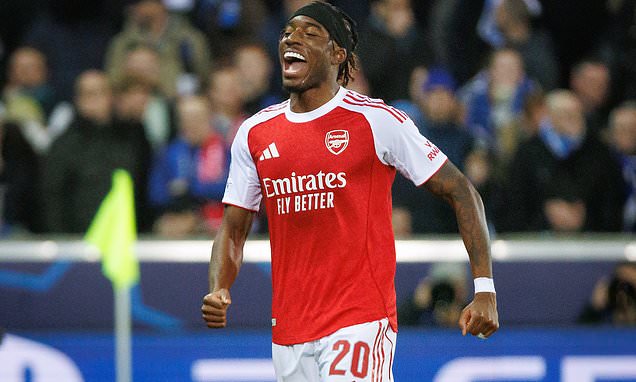 Noni Madueke scores twice as Arsenal march on by easing past Club...
