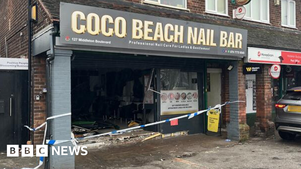 Nottingham nail bar damaged after car crashes into building