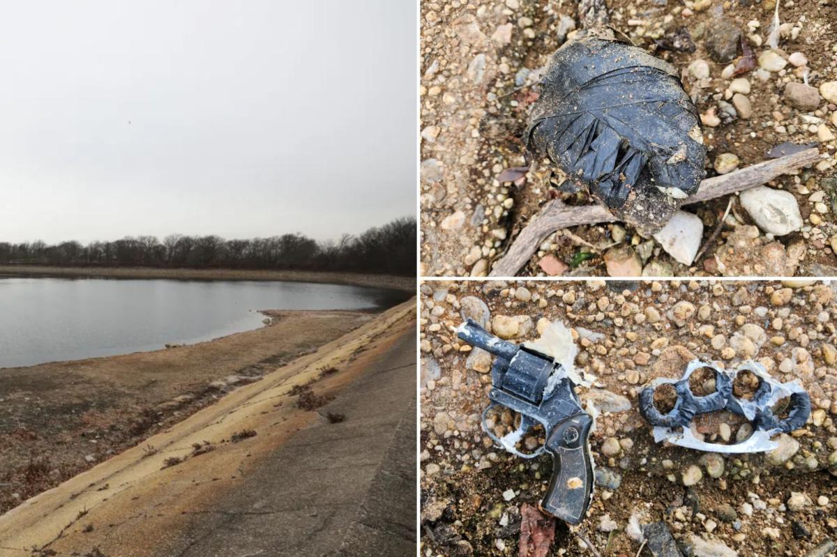 NYC reservoir drops 8 feet, uncovering sinister package wrapped in...