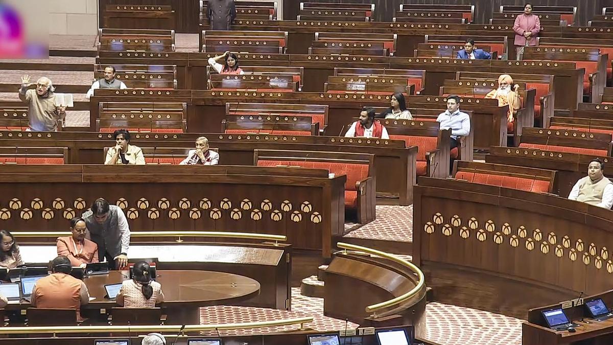 Parliament Winter session: Opposition walks out  of Rajya Sabha flagging BJP MP's unexplained withdrawal of question