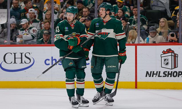 Quinn Hughes scores in Minnesota debut as Wild beat Bruins 6-2 for...