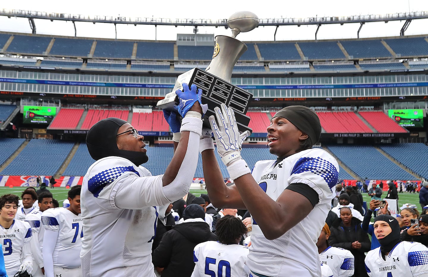 Randolph's redemption: Mekhi White, determined seniors power Blue Devils past West Boylston in Division 8 - The Boston Globe