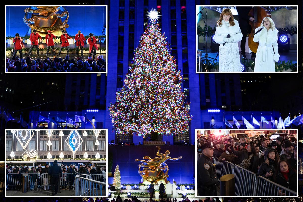 Rockefeller Center Christmas tree lights up to start holiday season...