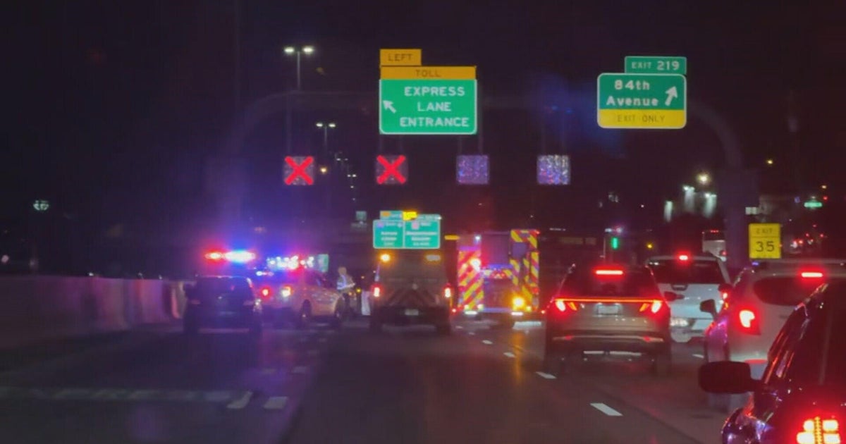 Southbound I-25 shut down in northern Denver metro area due to crash