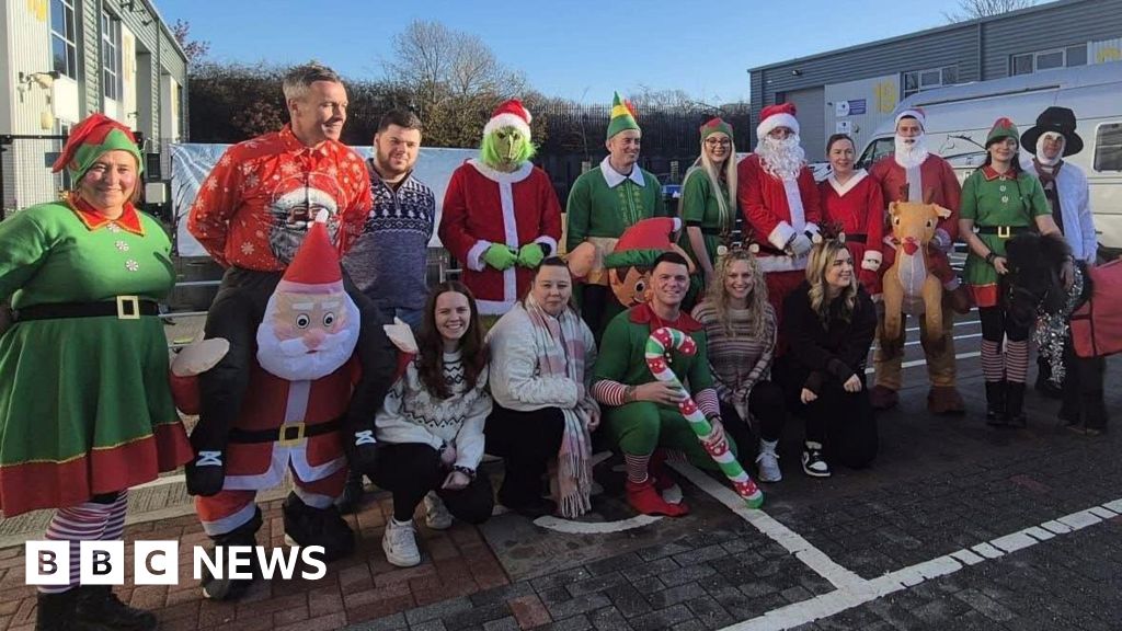 Surrey firefighters 'set new record' with charity Christmas grotto