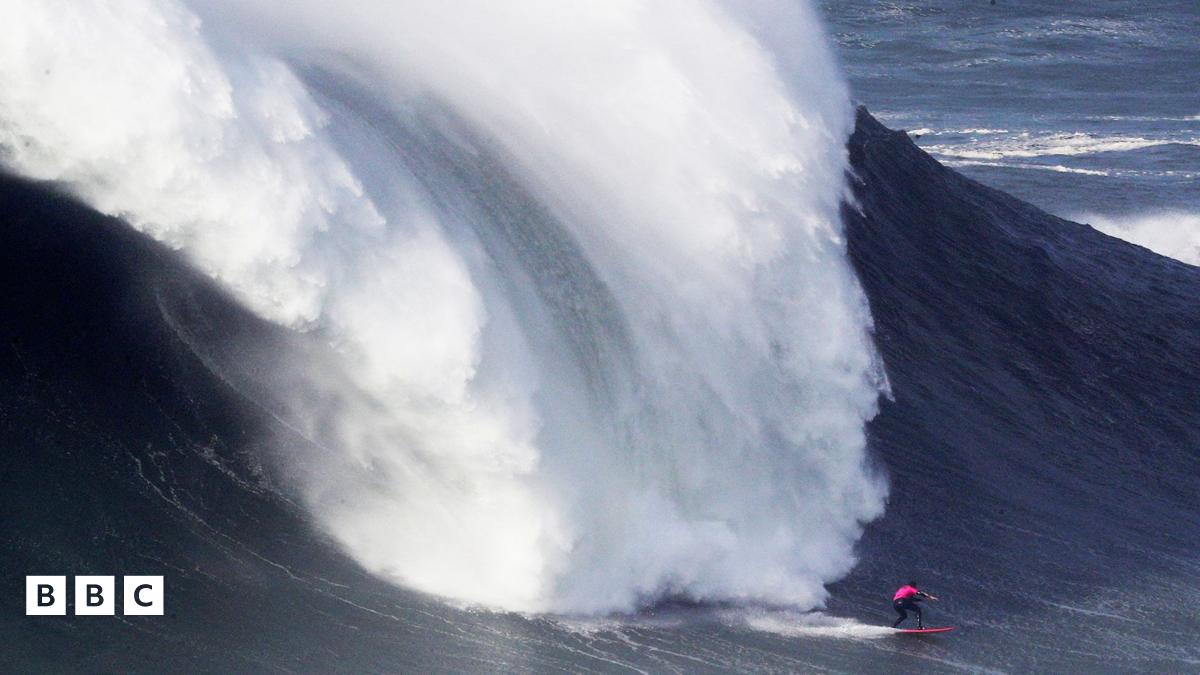 Pictures: Surfers face 18m high waves at WSL Big Wave Challenge