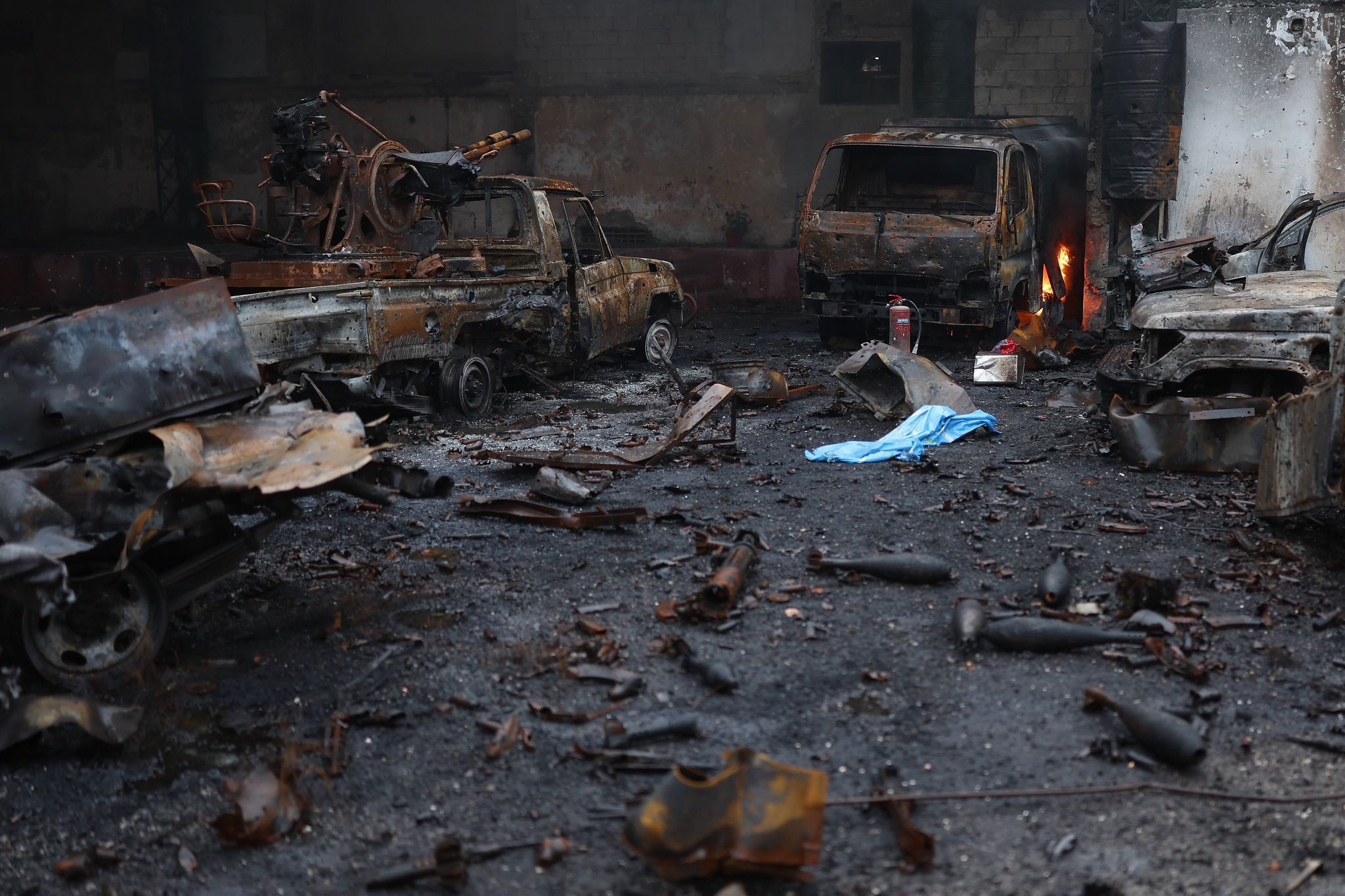 First responders enter devastated Aleppo neighborhood after days of deadly fighting