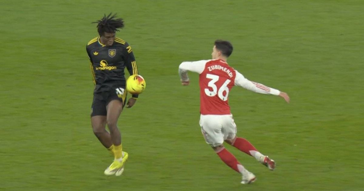 Arsenal get Patrick Dorgu handball VAR verdict on Man Utd wondergoal - 'you can't tell' - Daily Star