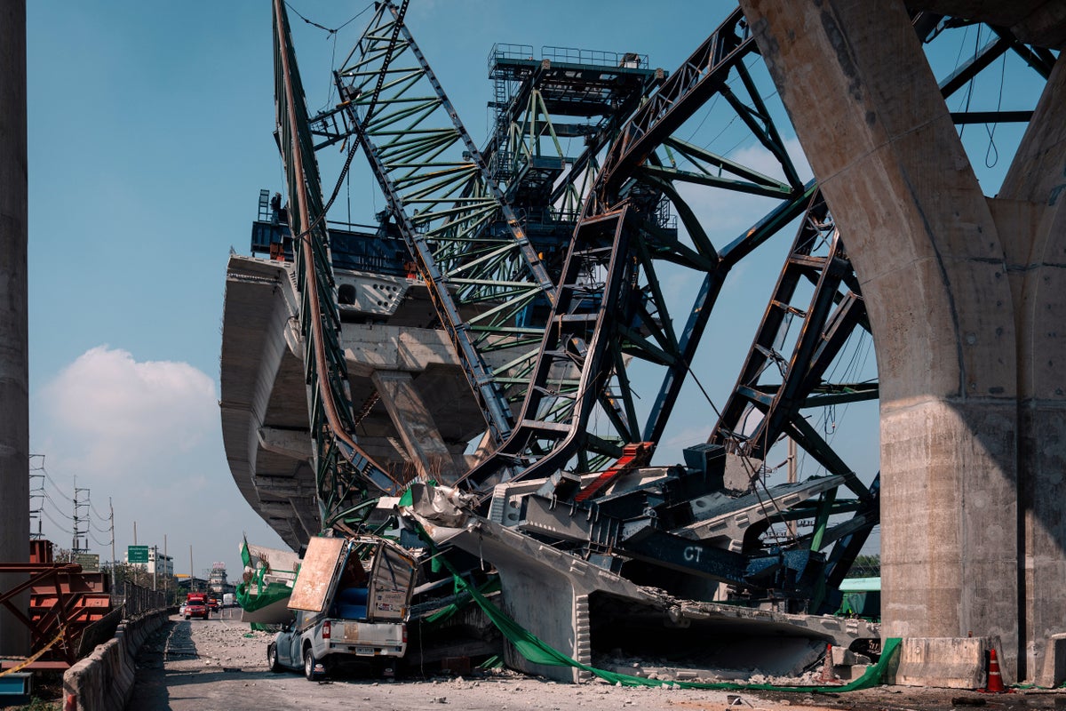 Two dead in Bangkok after another construction crane collapses in Thailand