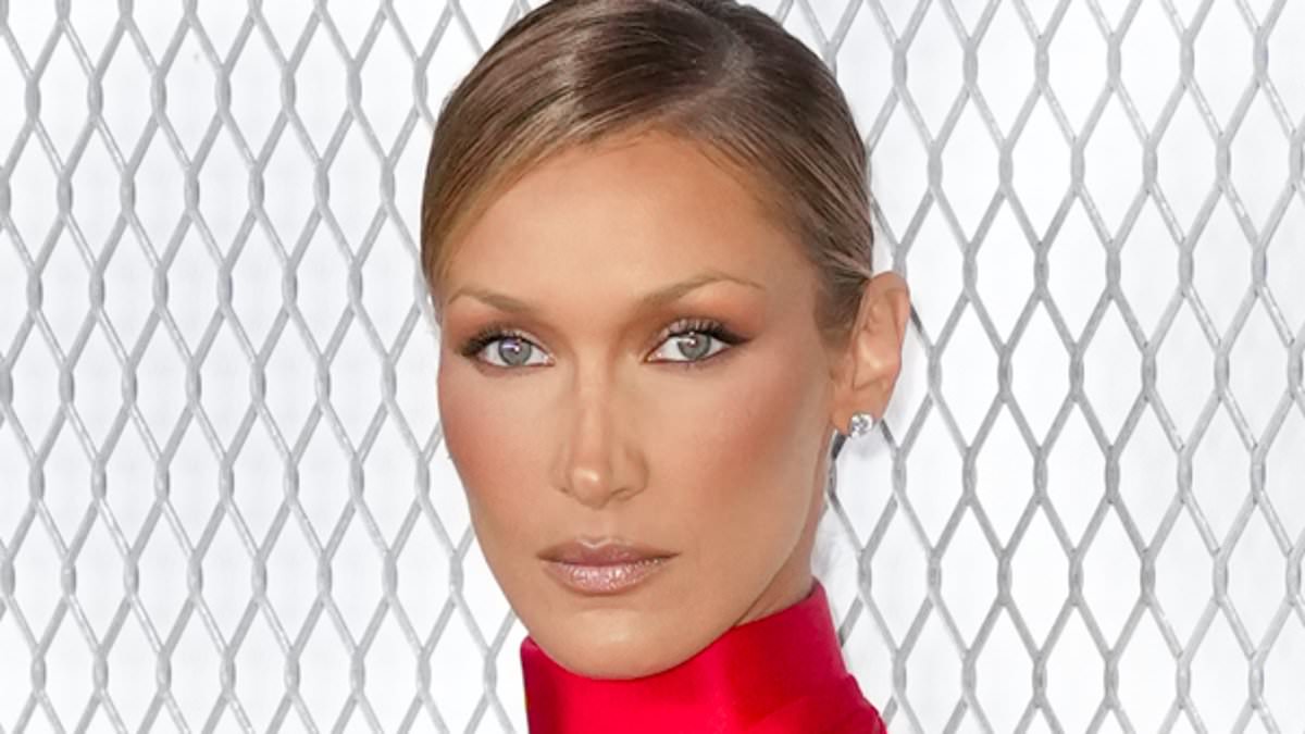 Bella Hadid stuns in sheer red gown at The Beauty premiere in NYC