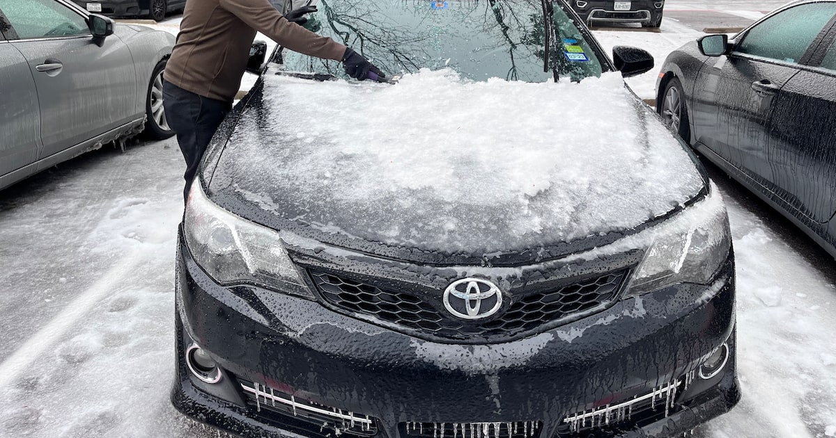 What's the best way to get ice off your car after a winter storm?