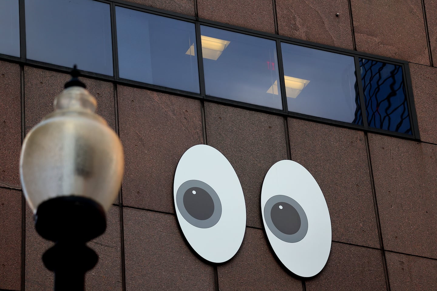 Here's looking at you, Boston: Downtown buildings sport googly eyes as part of winter public art exhibition - The Boston Globe