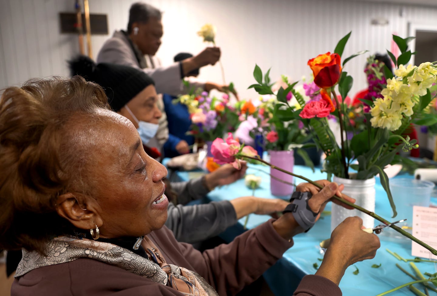 Boston's seniors arrange flowers at Mayor's inauguration week event - The Boston Globe
