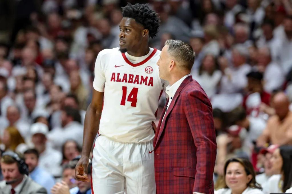 Charles Bediako plays first game back with Alabama after previously...