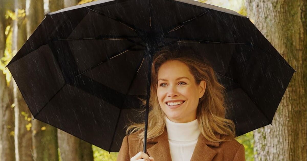 Shoppers beat storms with compact umbrella that's 'very strong in high winds'
