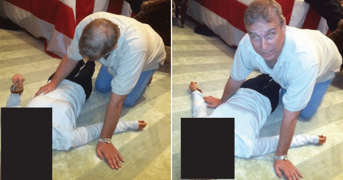 Disturbing new Epstein files appear to show Andrew on all fours over woman