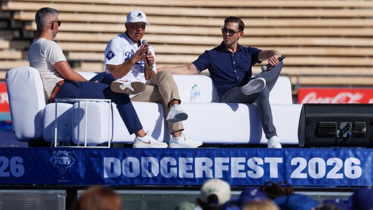 Commentary: Haters beware! Villainous Dodgers begin three-peat quest with a party