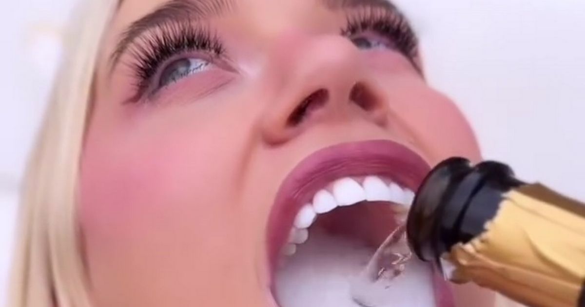 Elle Brooke turns into human champagne flute as she asks 'is this enough proof?' - Daily Star