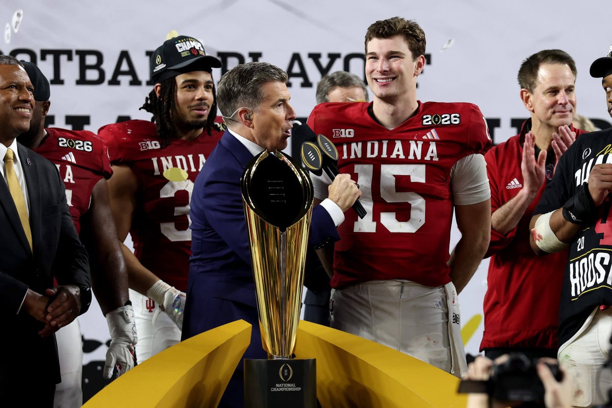 Fernando Mendoza says rare postgame curse was 'fitting' after Indiana's title win