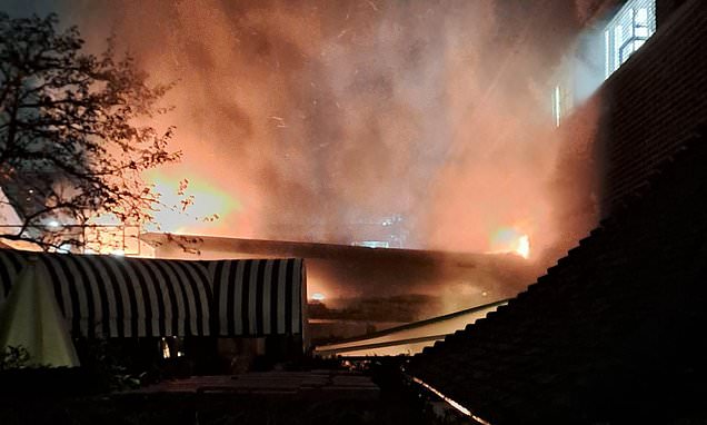 Firefighters rush to tackle fire at Kensington Roof Gardens
