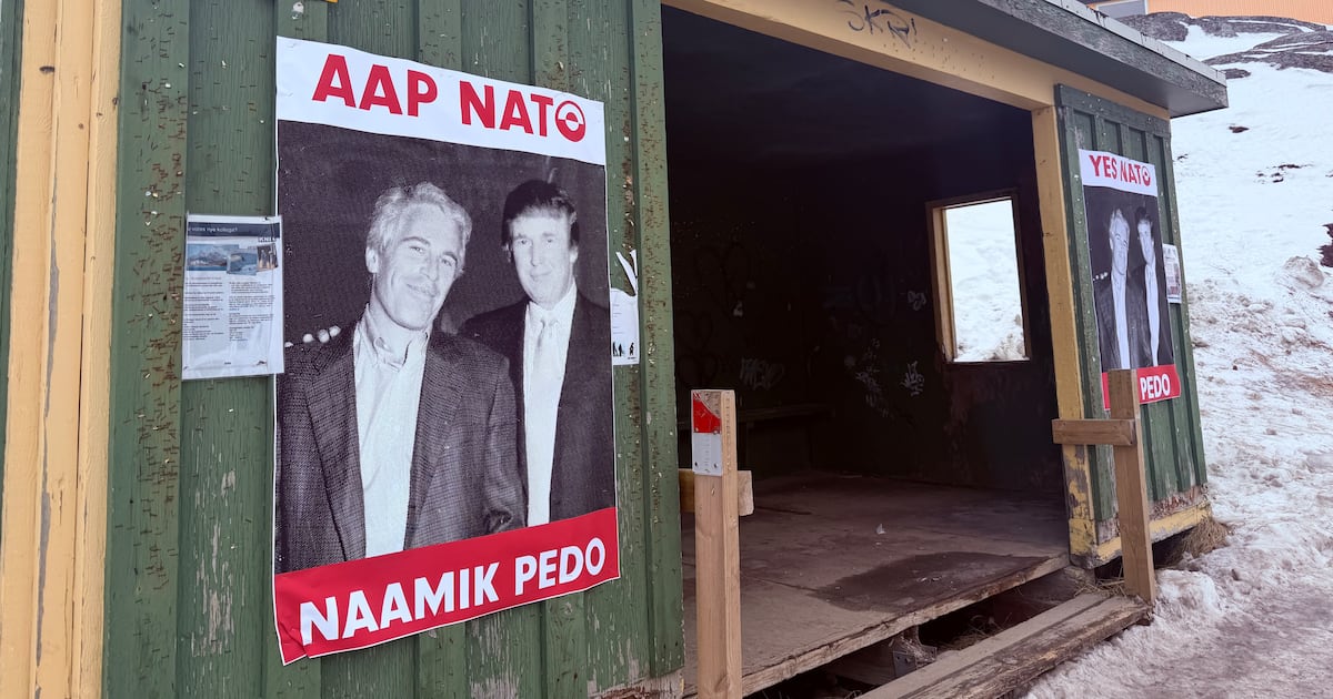Greenland Protesters Link Trump to Epstein in Anti-U.S. Posters