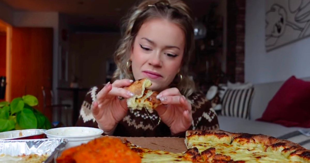 UK's biggest 'mukbanger' single after getting dumped and downing giant greasy meal - Daily Star