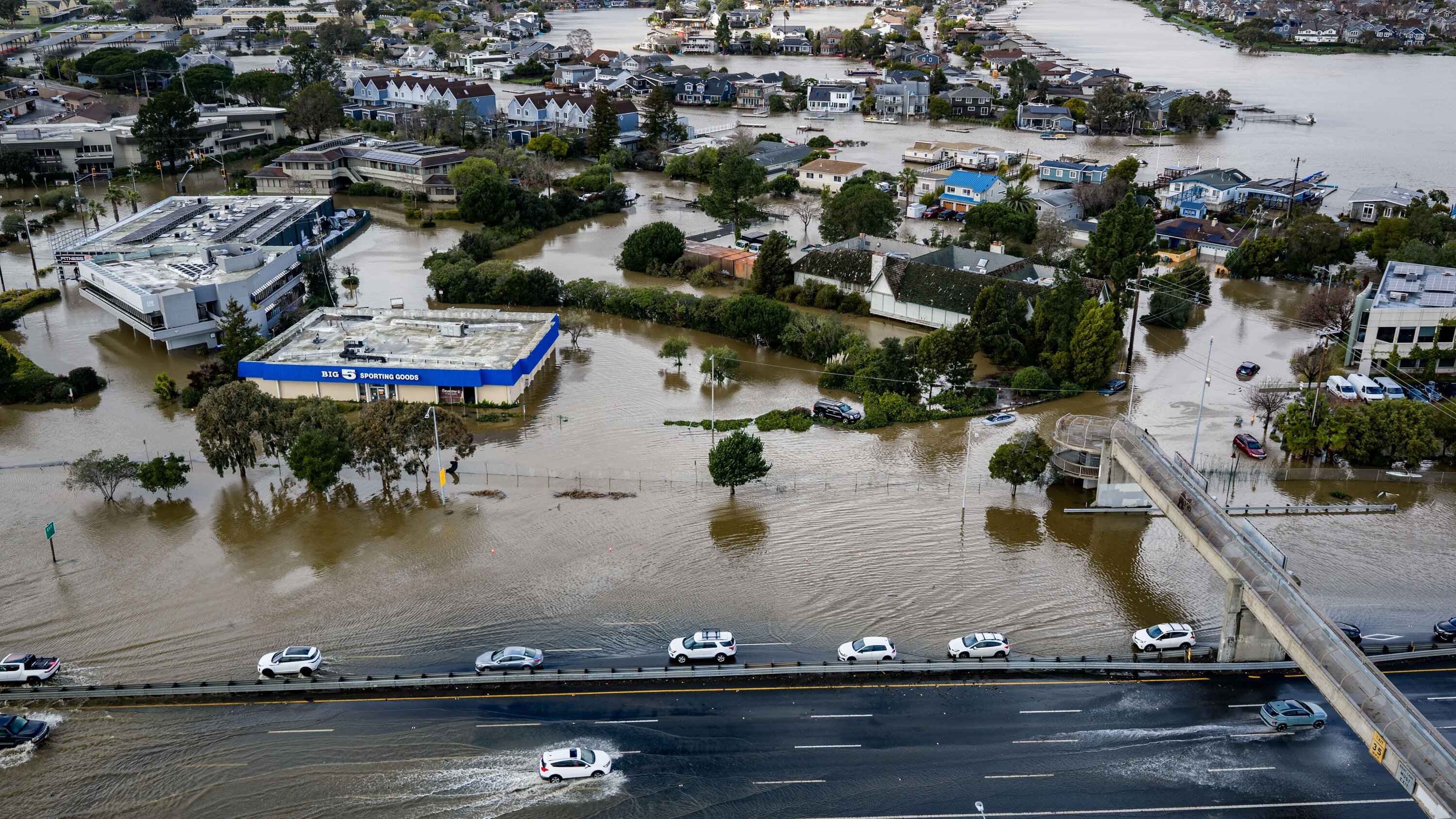 Heavy Rain and King Tides Cause Flooding in California